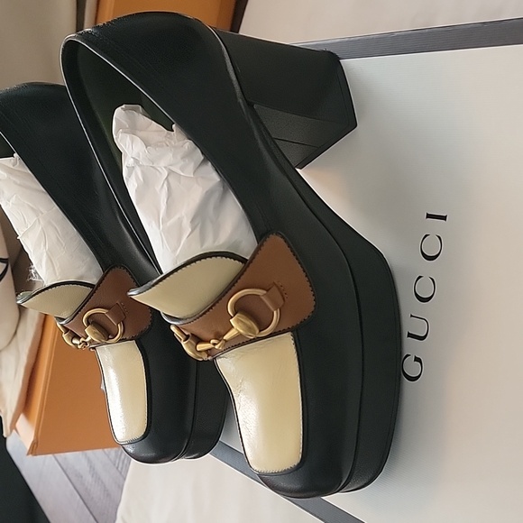 GUCCI HORSEBIT BUCKLE 3' PLATFORM  36.5 - Picture 3 of 15